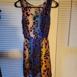 Rainbow animal print dress